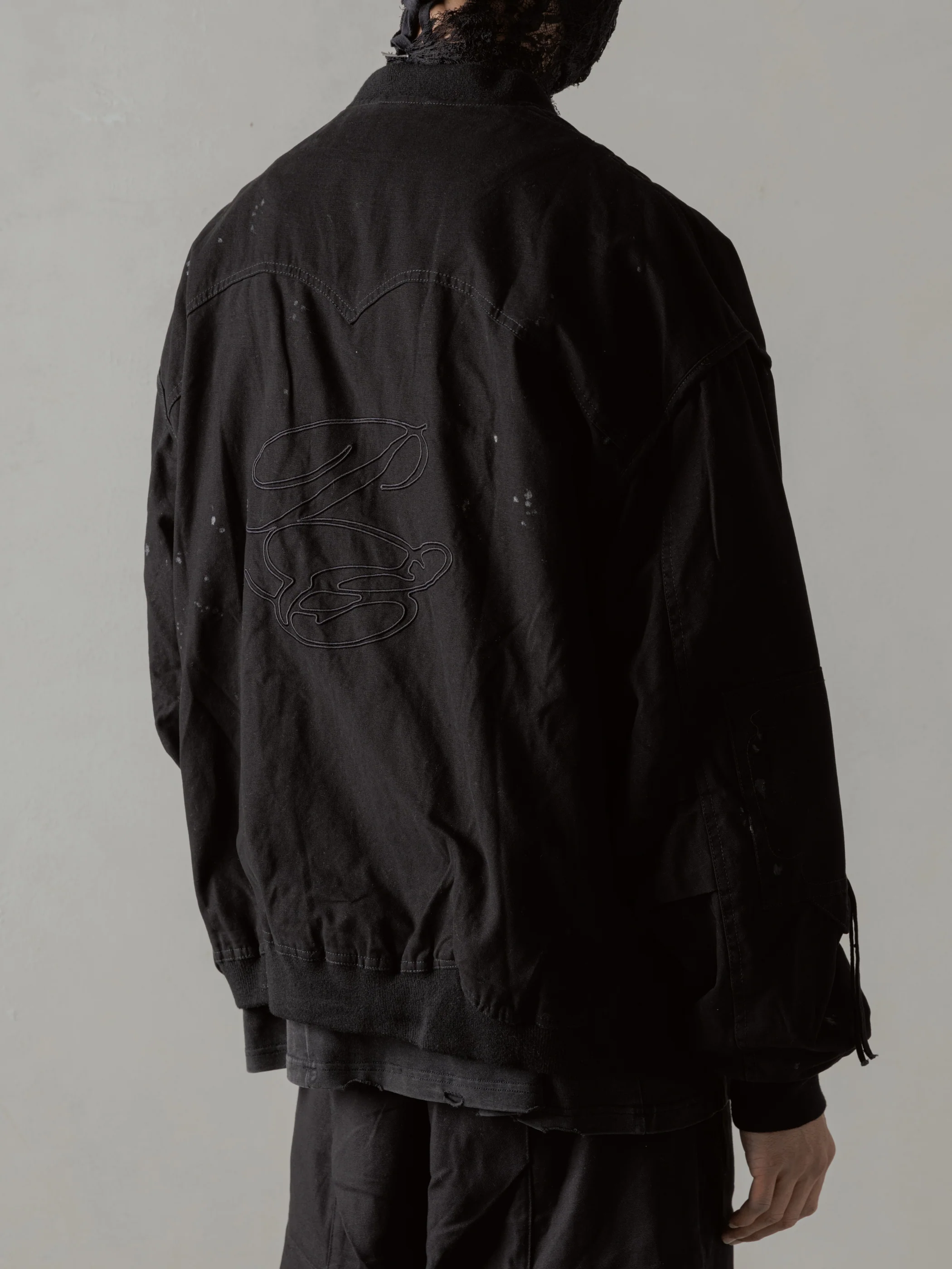 24FW|Parachute Cargo Bomber (Black) - Image 3