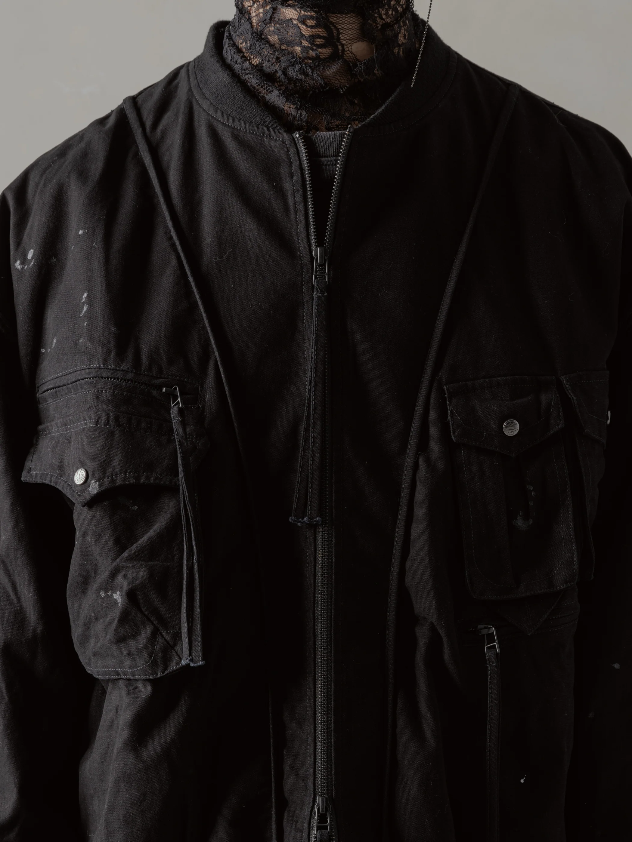 24FW|Parachute Cargo Bomber (Black) - Image 6