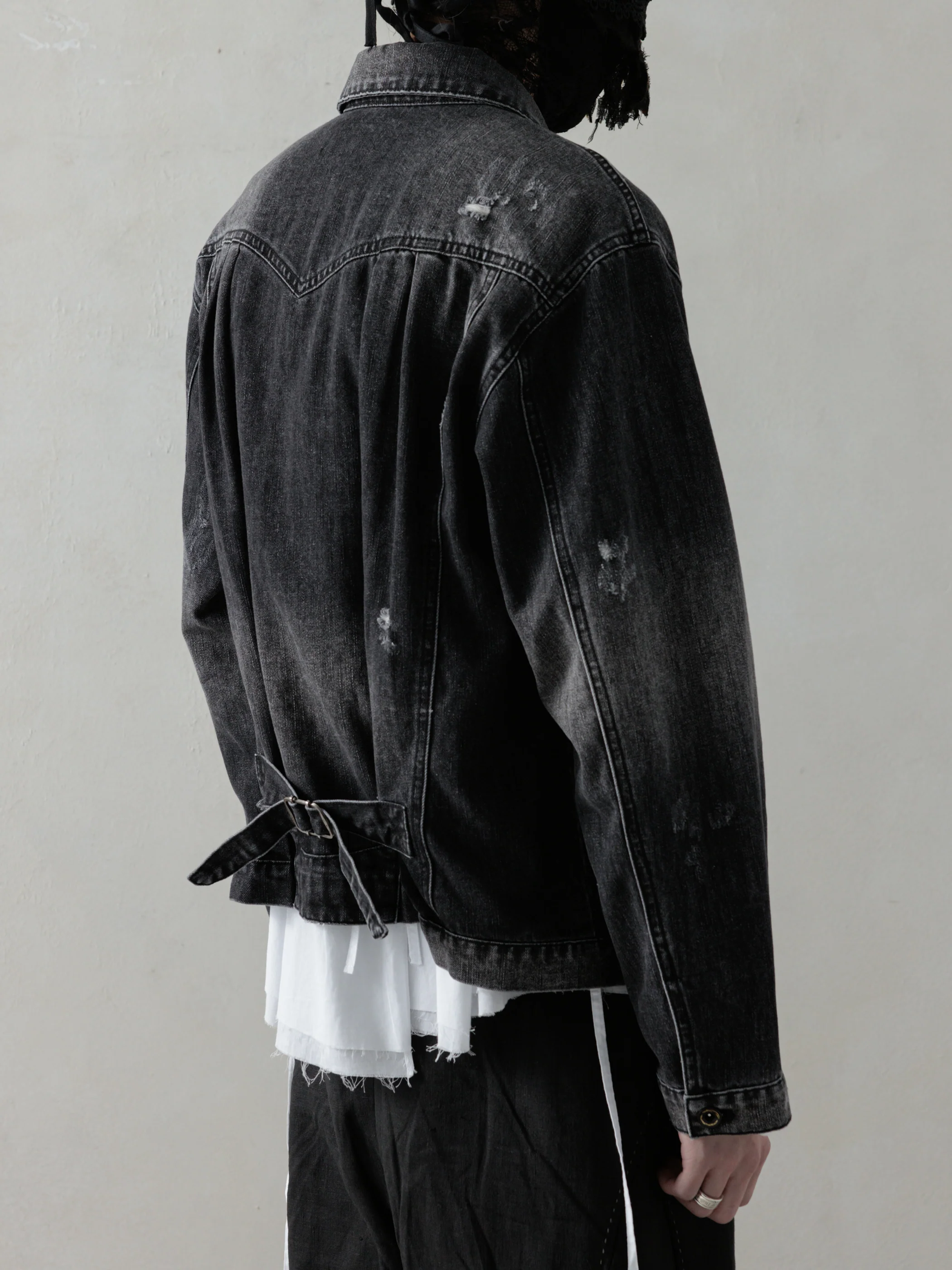 25SS|Distressed Pleats Blouson - Image 3