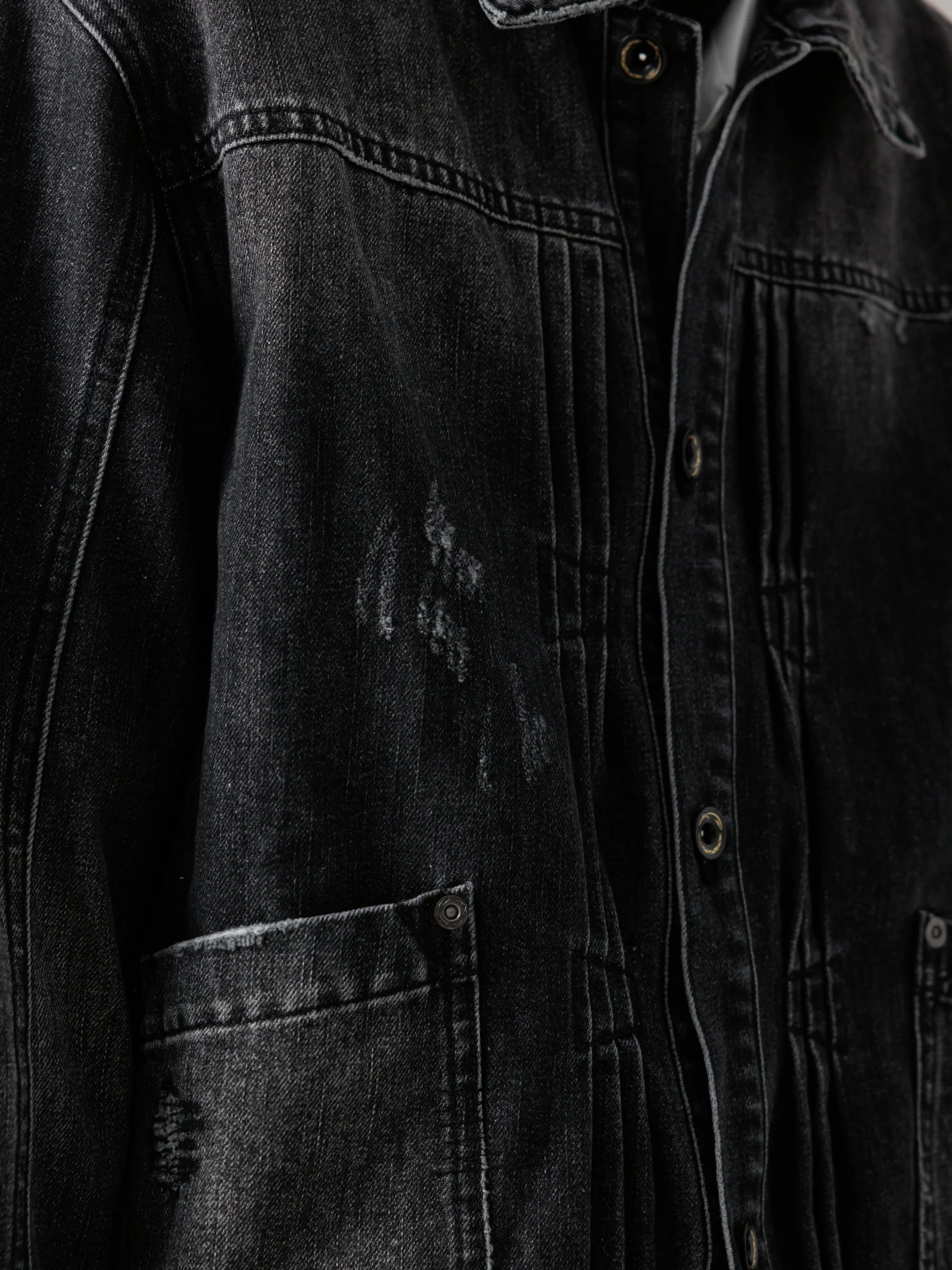 25SS|Distressed Pleats Blouson - Image 6