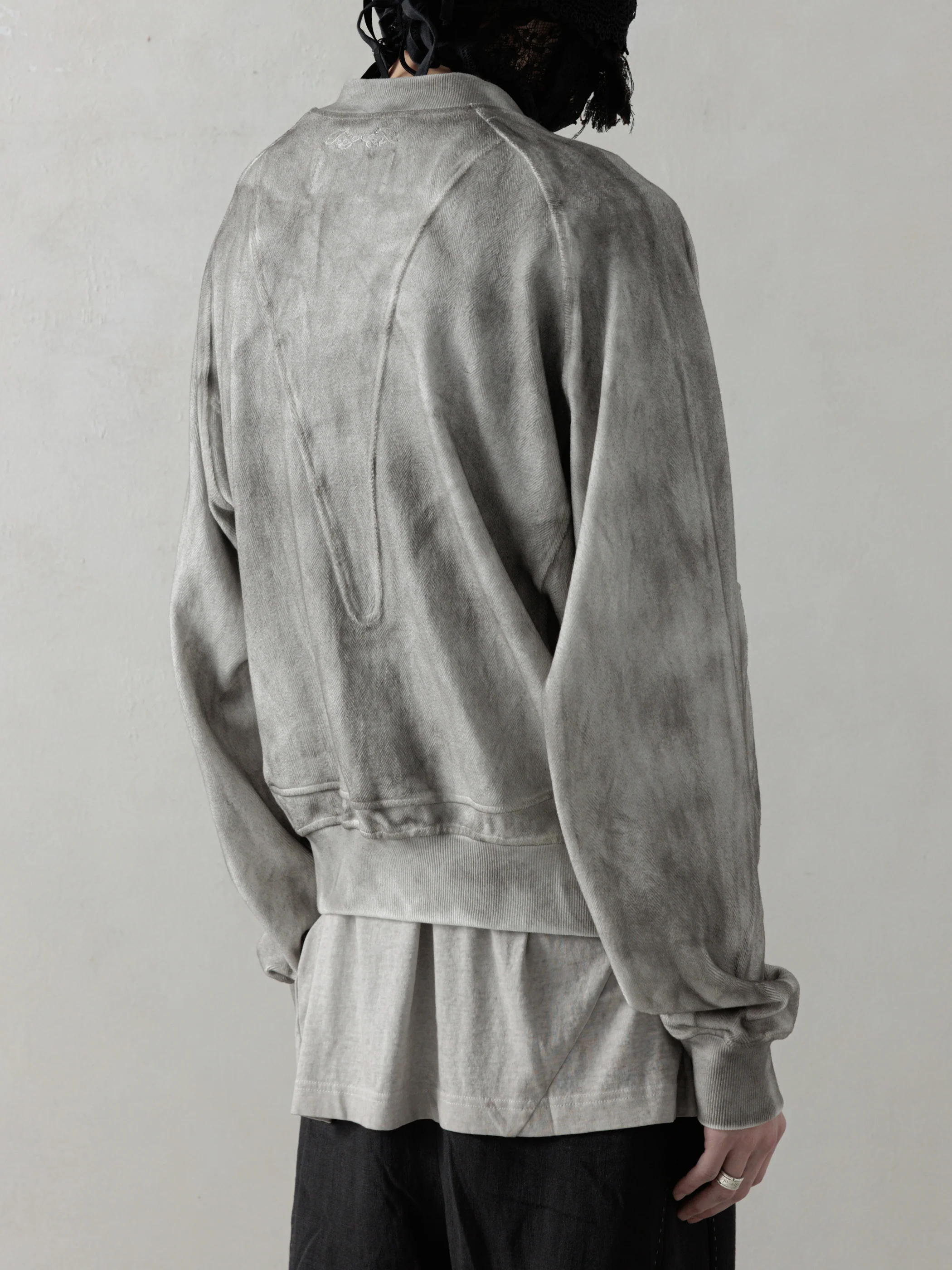 25SS|Inverted Zip-up (Cold Dyed Grey) - Image 3