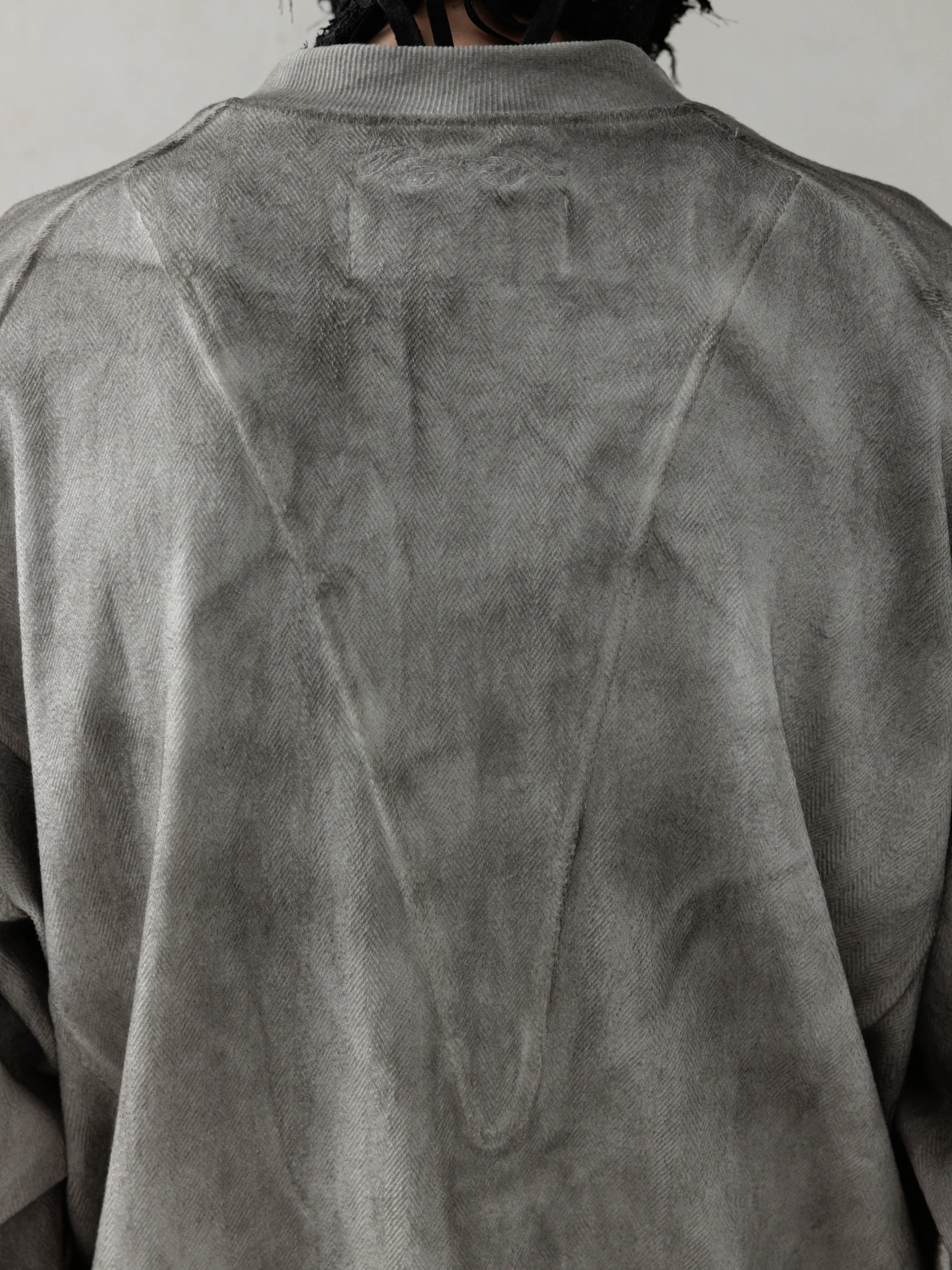25SS|Inverted Zip-up (Cold Dyed Grey) - Image 4