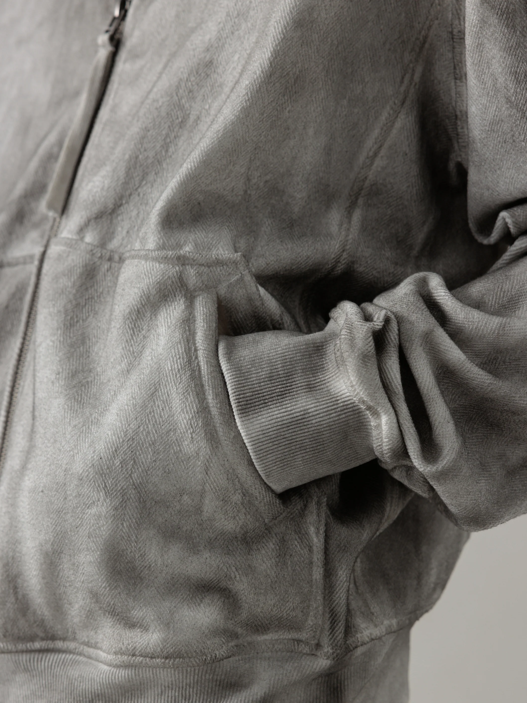 25SS|Inverted Zip-up (Cold Dyed Grey) - Image 6