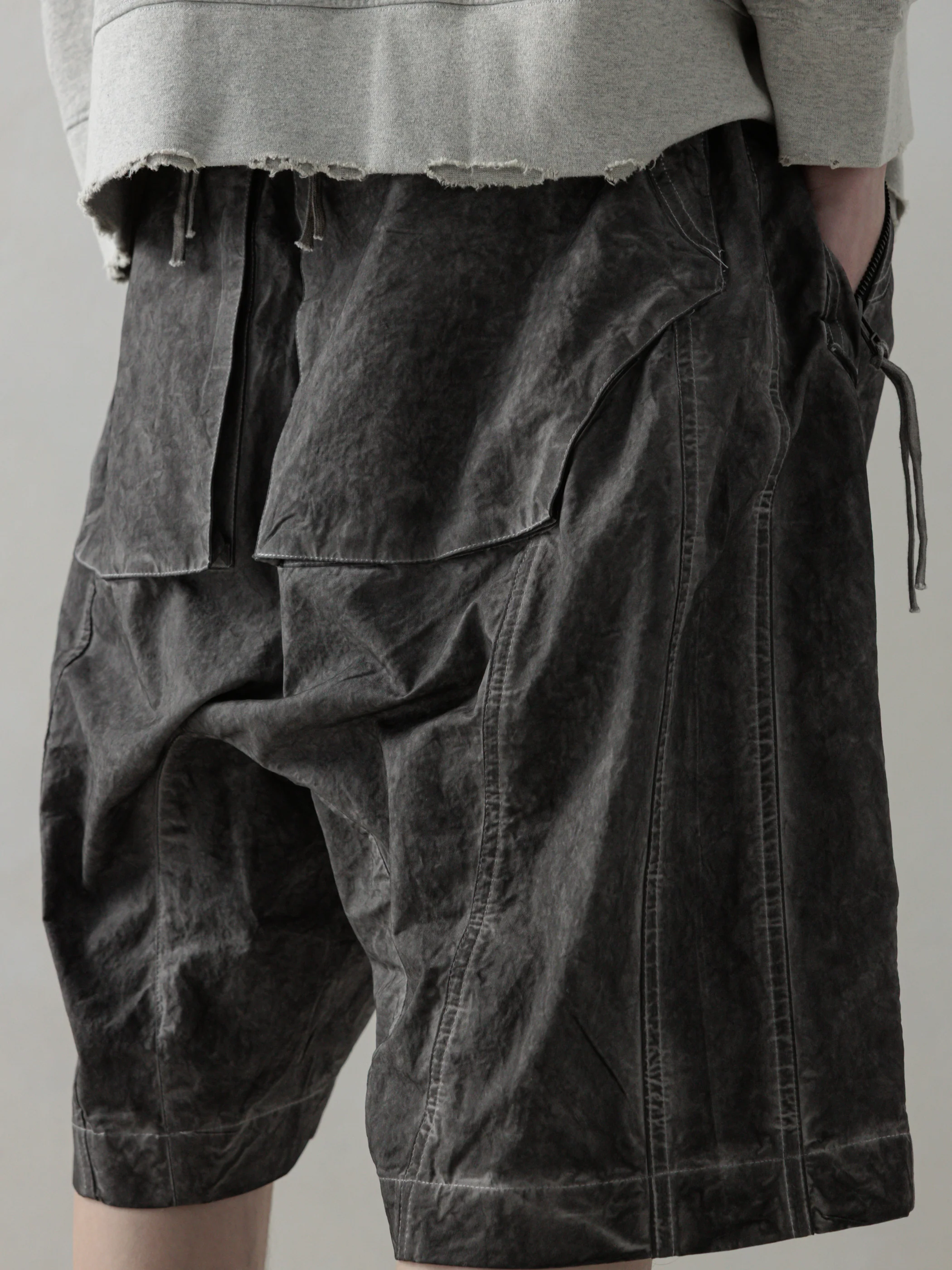 25SS|Object-dyed Shorts (Dyed Grey) - Image 4