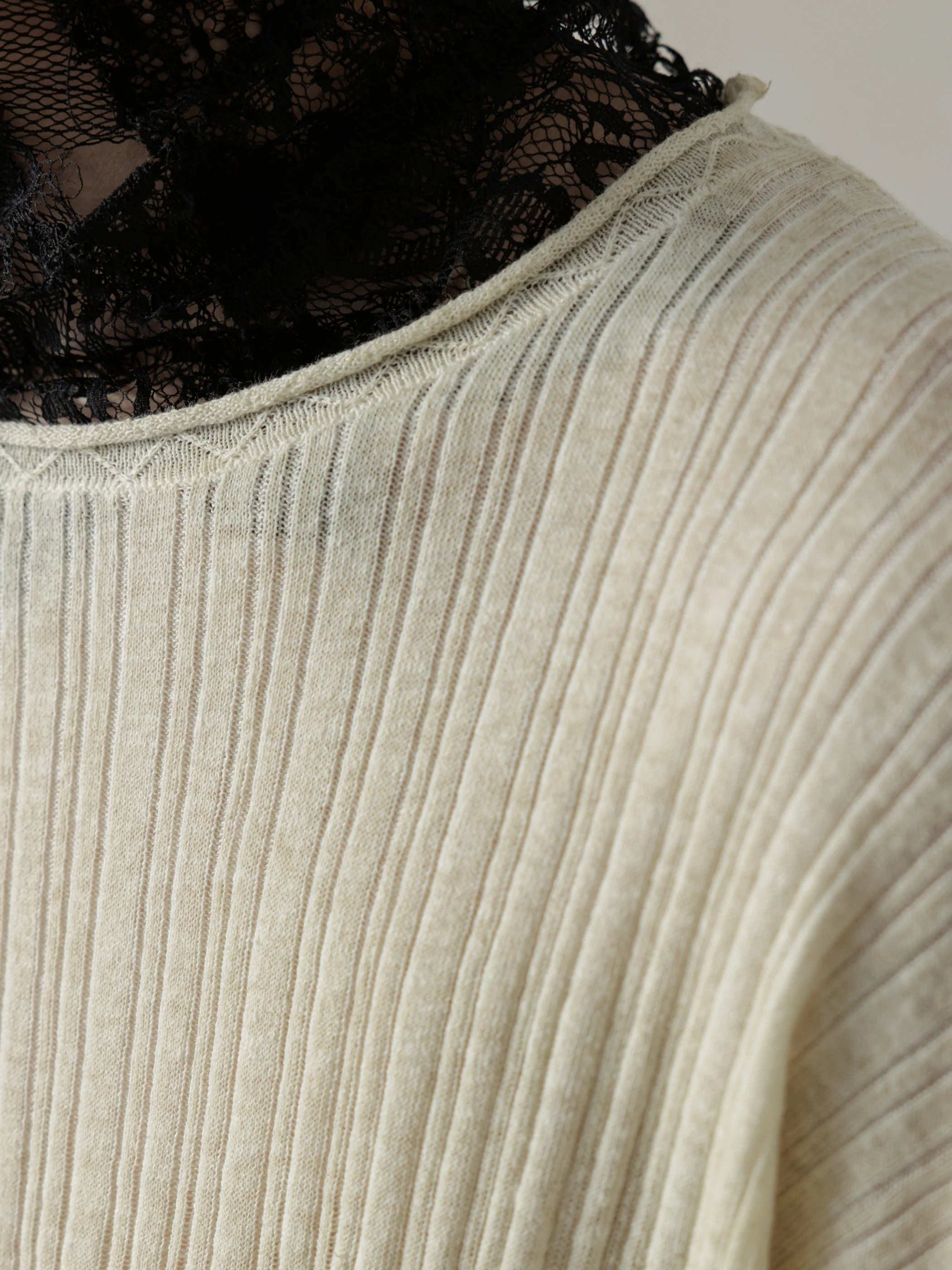 25SS|Semi-sheer Dirt Knit (Beige) - Image 6
