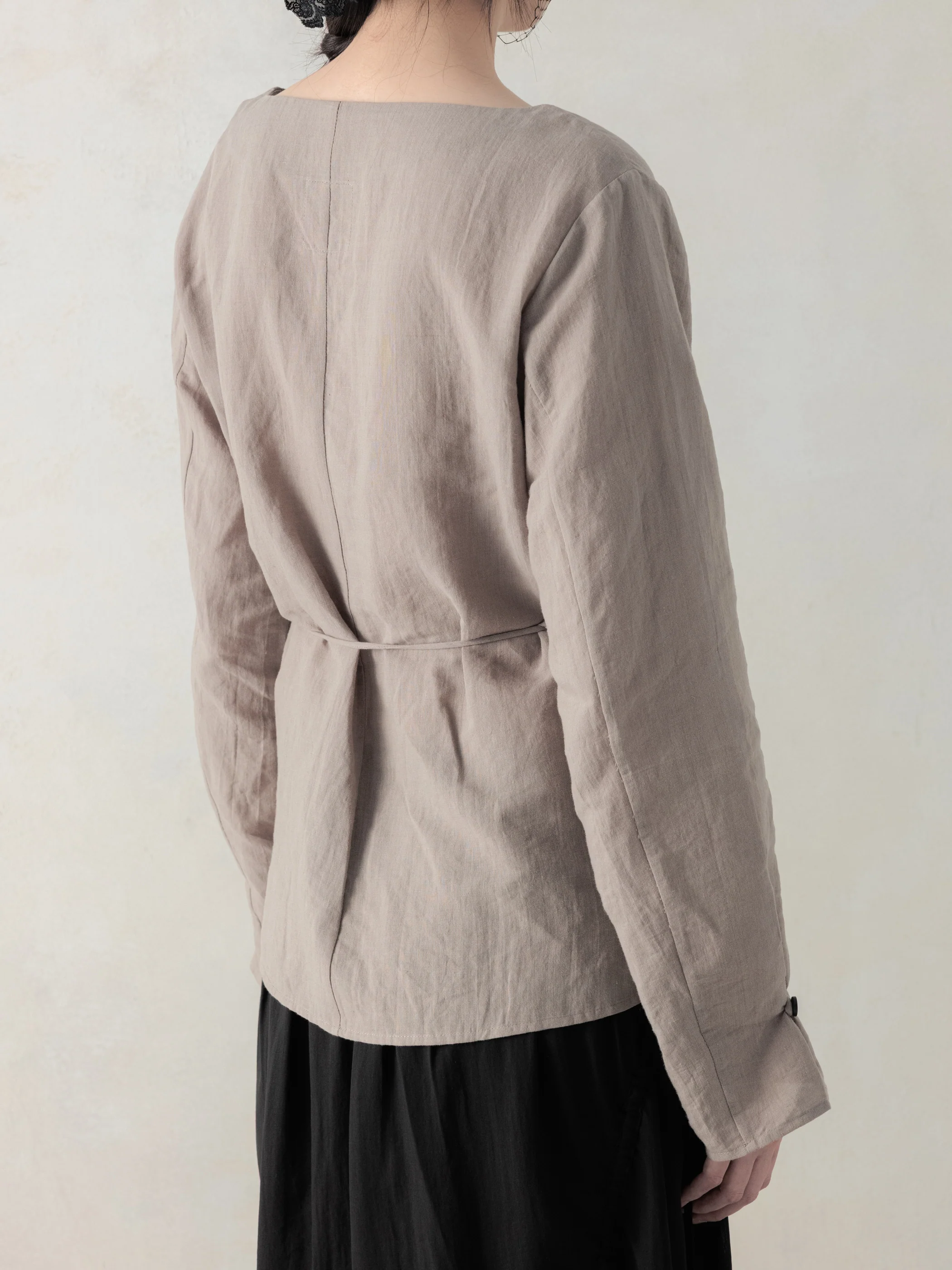 26SS WMS|Side Button Shirt (Grey) - Image 3