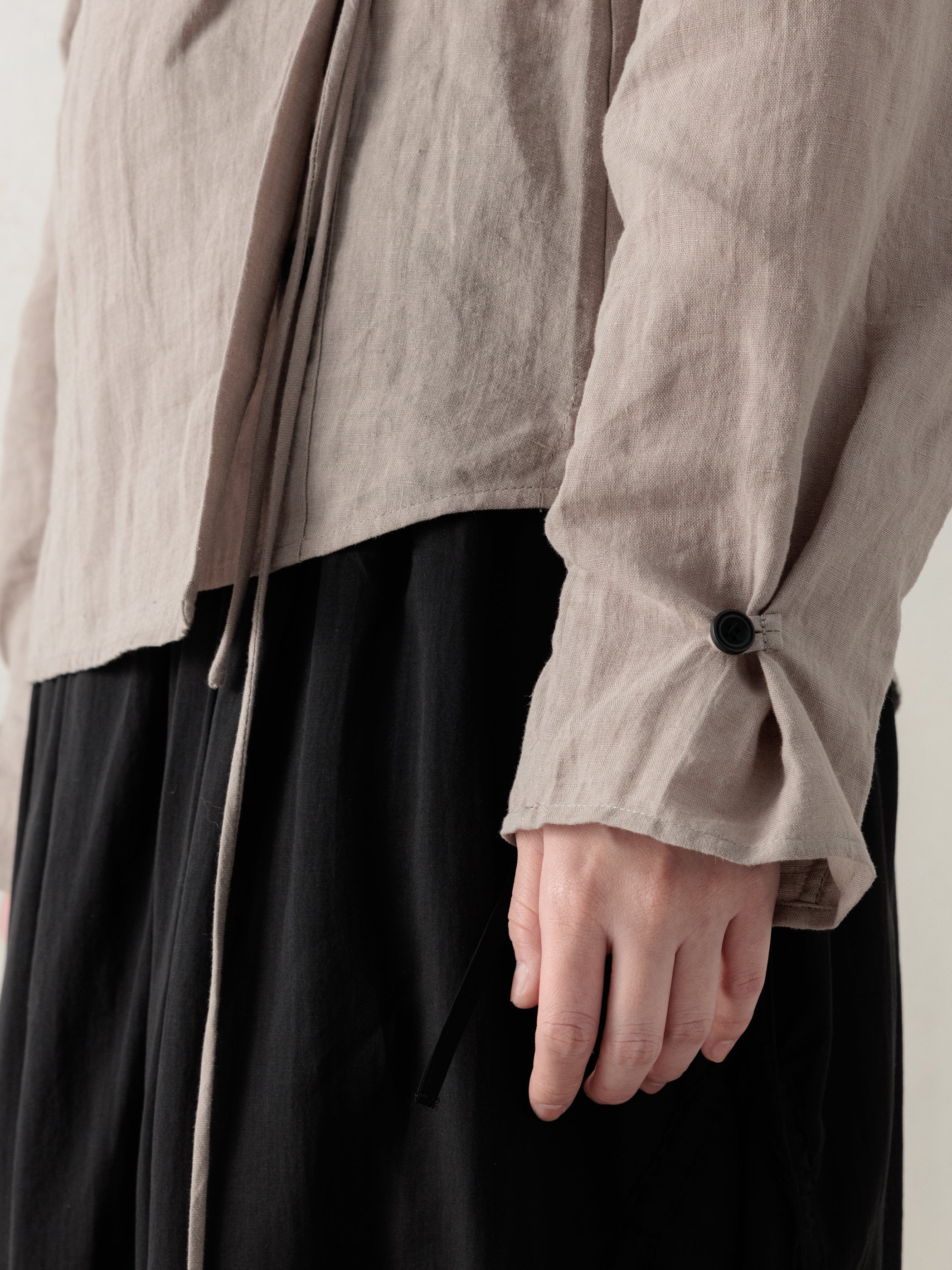 26SS WMS|Side Button Shirt (Grey) - Image 6