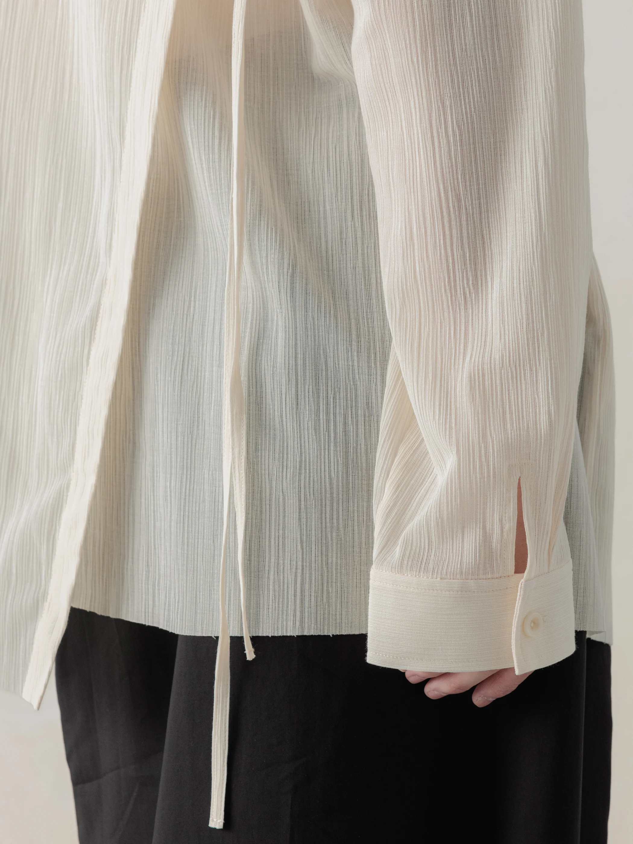 26SS WMS|Structured Oversized Shirt (Beige) - Image 4