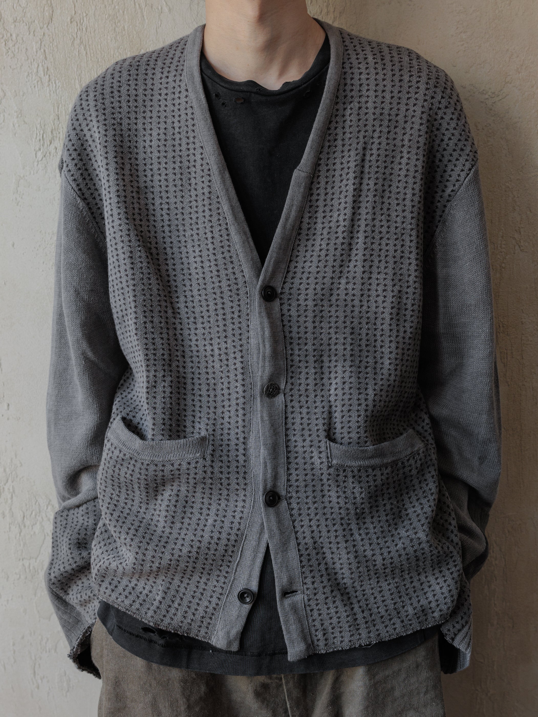 Forgotten Materials|0222/ Aged Knit Cardigan - Image 7