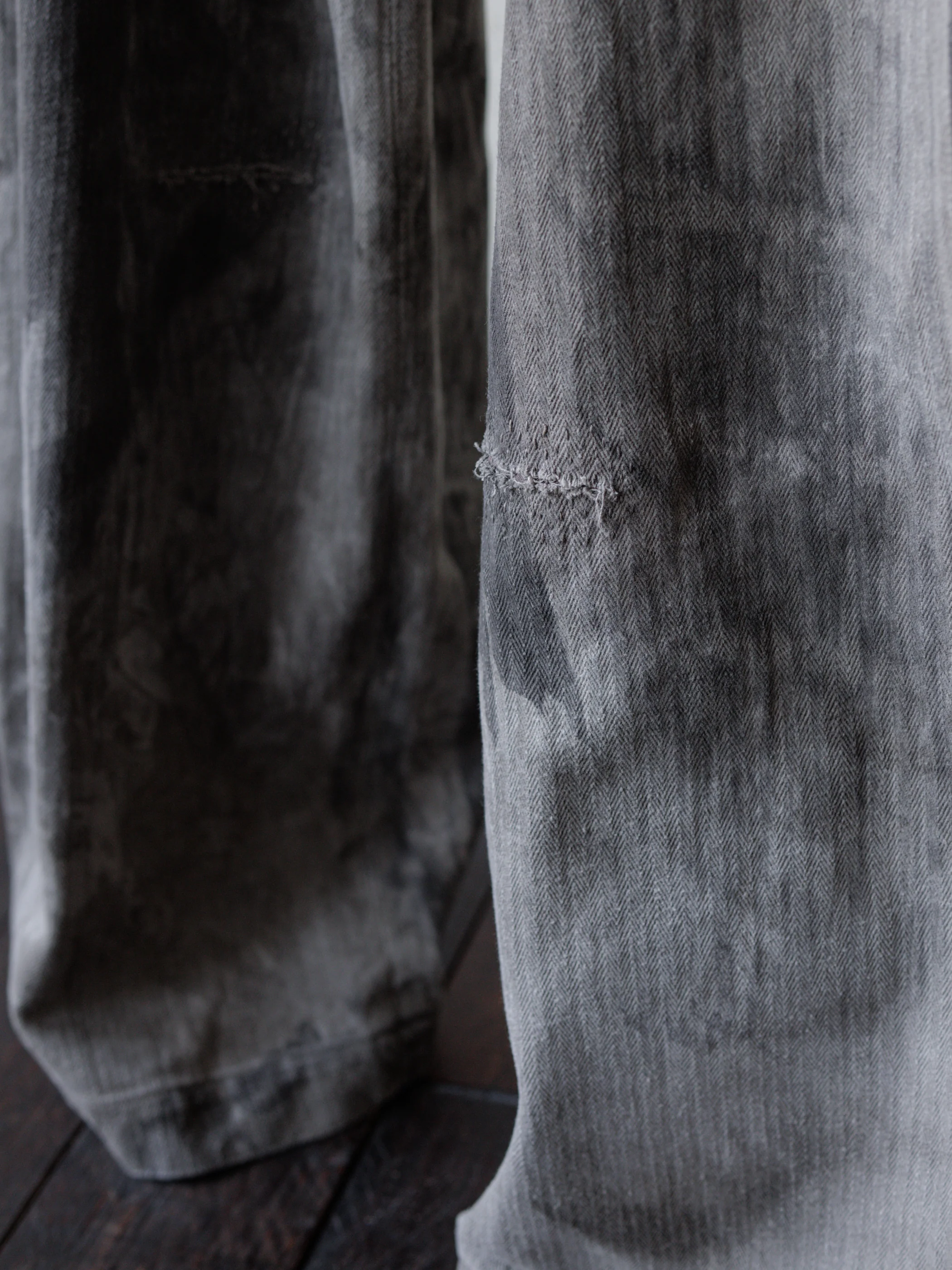 Forgotten Materials|0222 / Worker Pants (Natural Dyed Grey) - Image 4