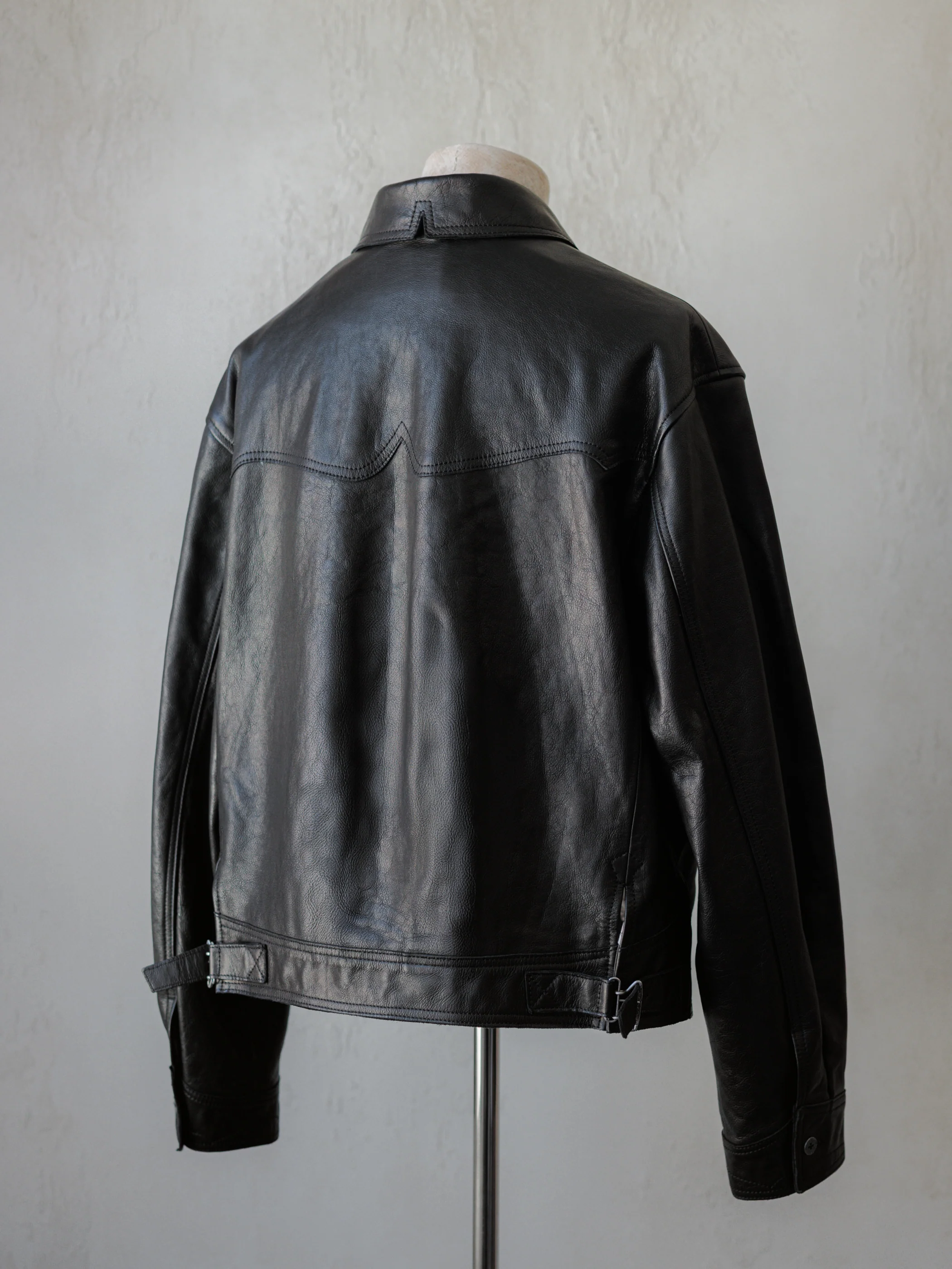Forgotten Materials|Cyclist Leather Jacket - Image 5