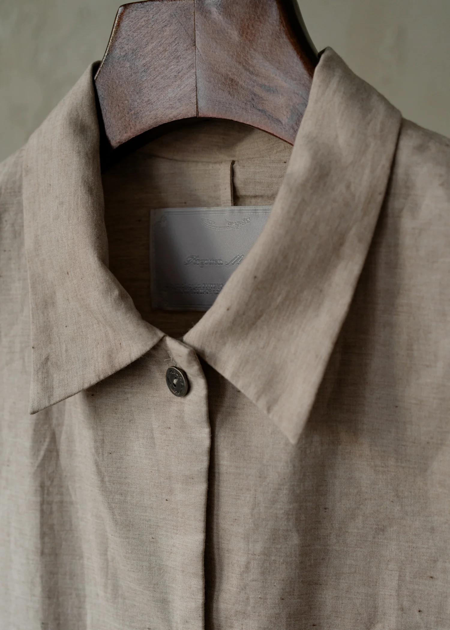 Forgotten Materials WMS|Layered Shirt (Natural Dyed Beige) - Image 3