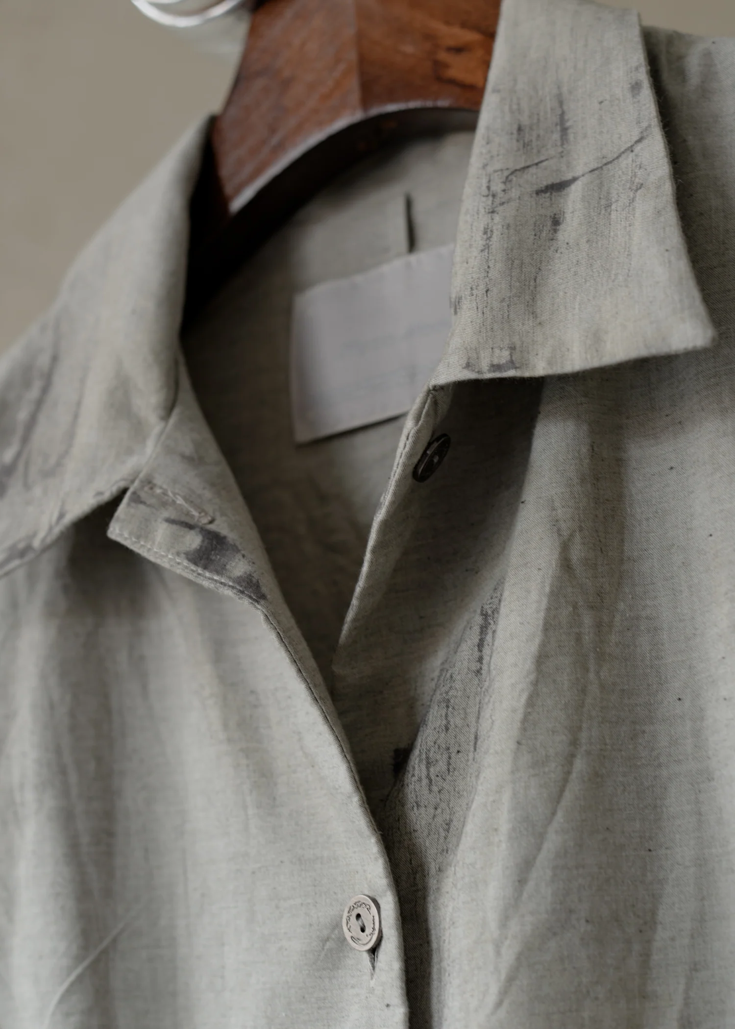 Forgotten Materials WMS｜Layered Shirt (Natural Dyed Grey) - Image 3